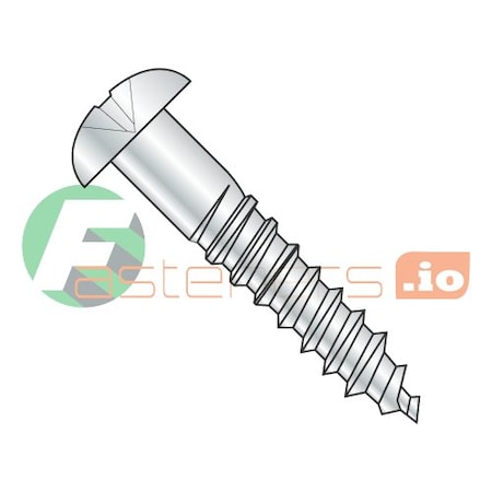 Wood Screw, #5, 1 In, Zinc Plated Steel Round Head Phillips Drive, 7000 PK